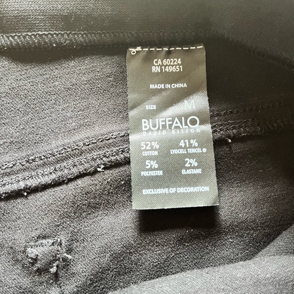 Buffalo David Bitton Women's Tencel Pull On Stretch Skinny Pants, Black L - Picture 4 of 9